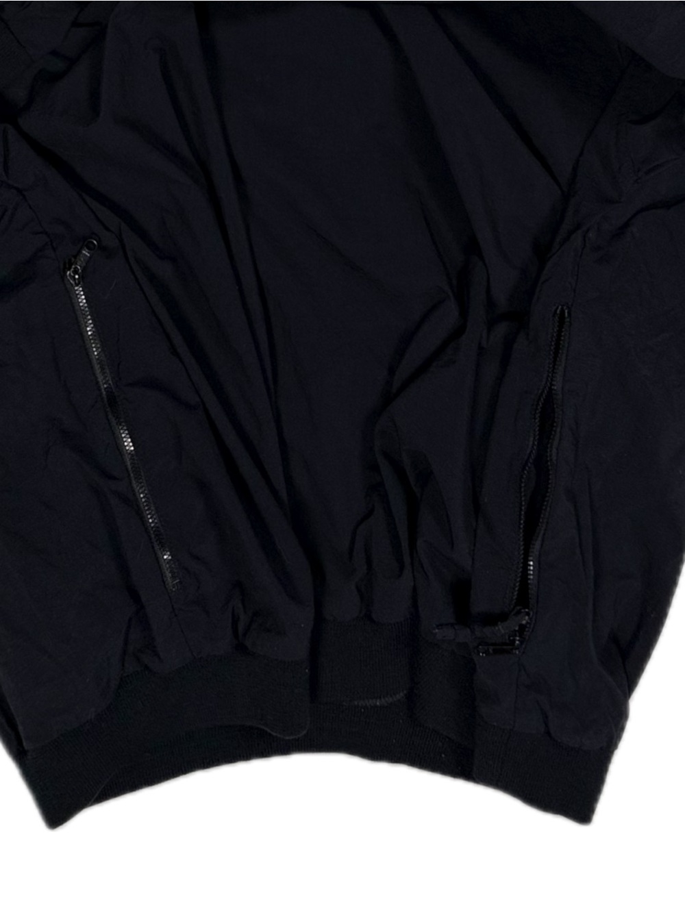 Vtg 90s IZOD black green embroidered logo microfiber windbreaker pullover men XL - Picture 5 of 8